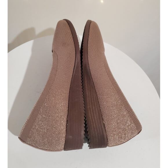 Skechers Womens Cleo Sawdust Wishful Stretch Knit Flex Wedge Slip On Size 7.5 - Picture 6 of 9